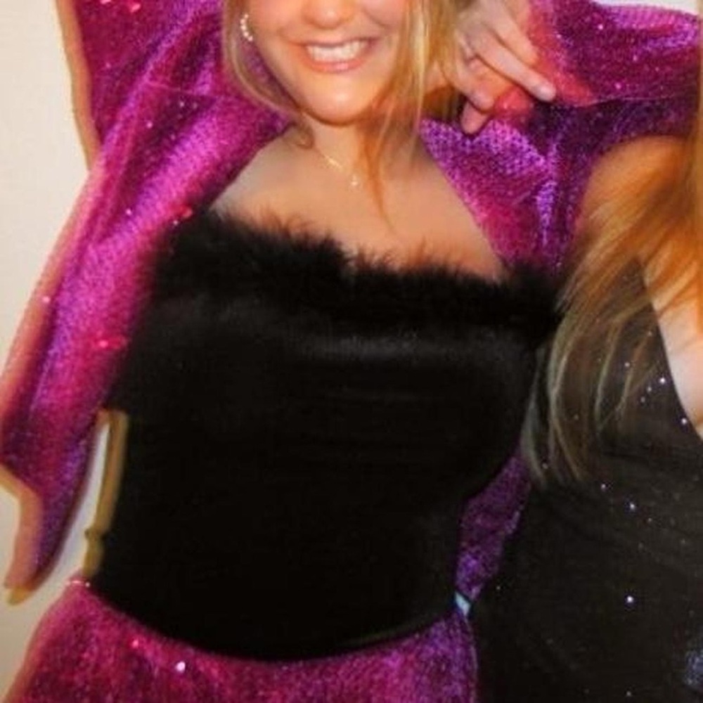 Sparkly Pink and Black Dress
